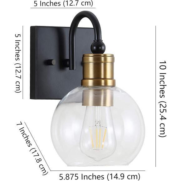 JONATHAN Y Marais Vanity Light Iron Rustic Industrial Boho JYL3526A *NO BULB** - Picture 8 of 11